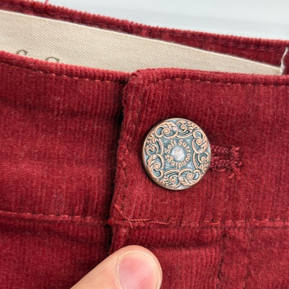 Soft Surroundings Burgundy Corduroy High Rise Skinny Pants size 12P petite - Picture 8 of 14